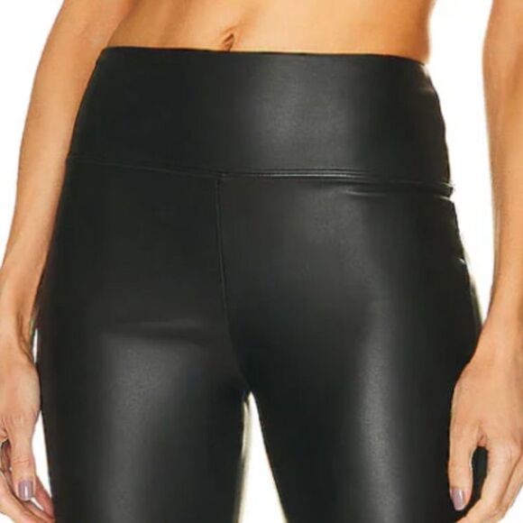 New Enza Costa Matte Vegan Leather Bootcut Legging - Black- XS Revolve - Picture 3 of 16